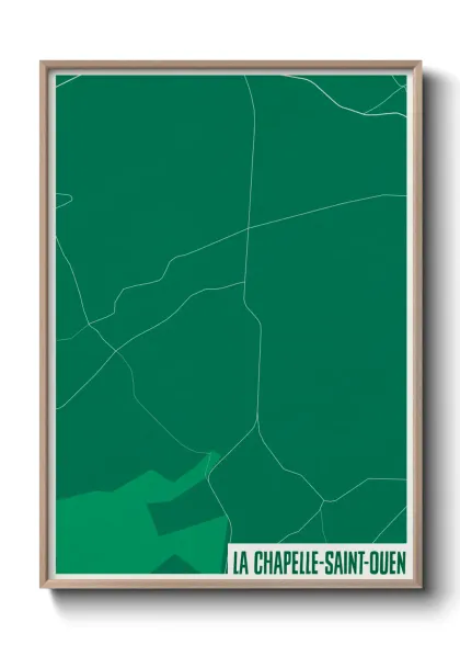 Une affiche de carte sur La Chapelle-Saint-Ouen