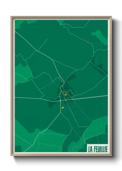 Une affiche de carte sur La Feuillie