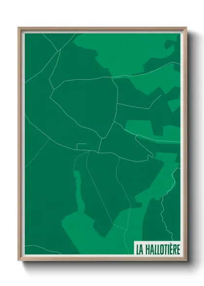 Une affiche de carte sur La Hallotière