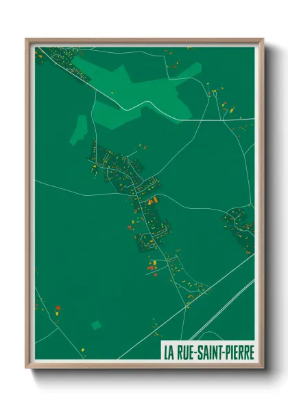 Une affiche de carte sur La Rue-Saint-Pierre