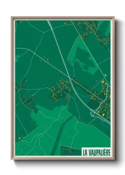 Une affiche de carte sur La Vaupalière