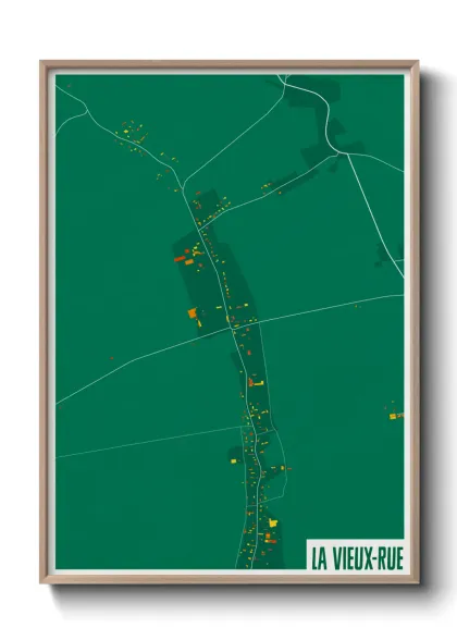 Une affiche de carte sur La Vieux-Rue