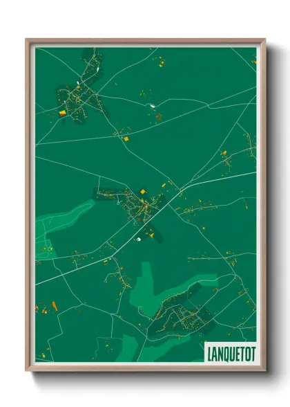 Une affiche de carte sur Lanquetot