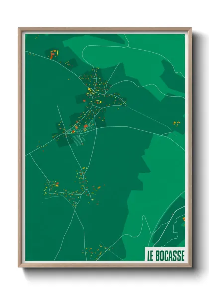 Une affiche de carte sur Le Bocasse