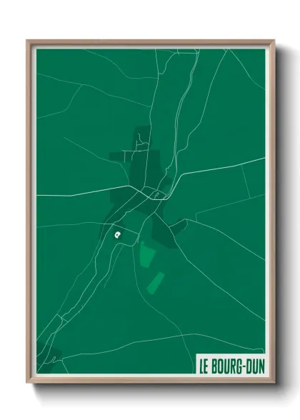 Une affiche de carte sur Le Bourg-Dun