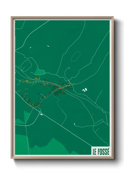 Une affiche de carte sur Le Fossé