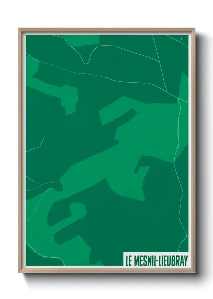 Une affiche de carte sur Le Mesnil-Lieubray