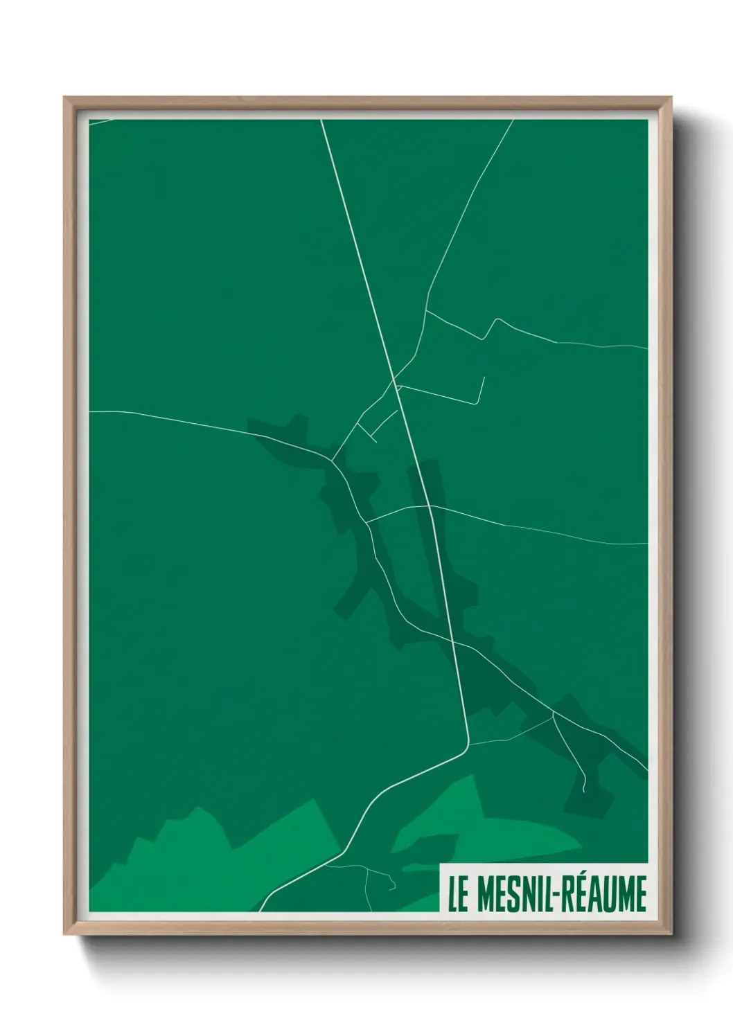 Un poster carte Le Mesnil-Réaume