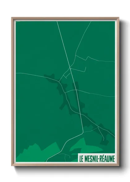 Une affiche de carte sur Le Mesnil-Réaume