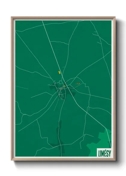 Une affiche de carte sur Limésy