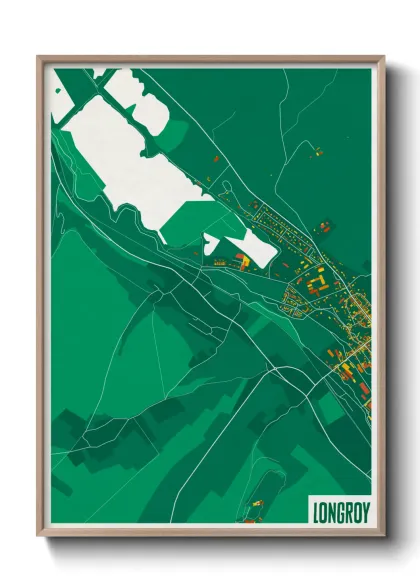 Une affiche de carte sur Longroy