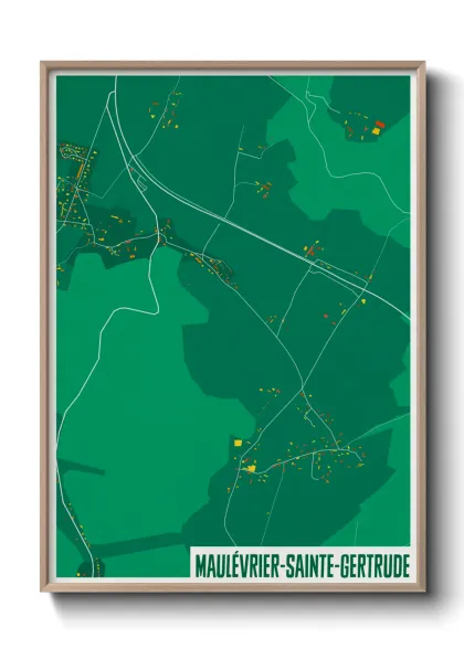 Une affiche de carte sur Maulévrier-Sainte-Gertrude