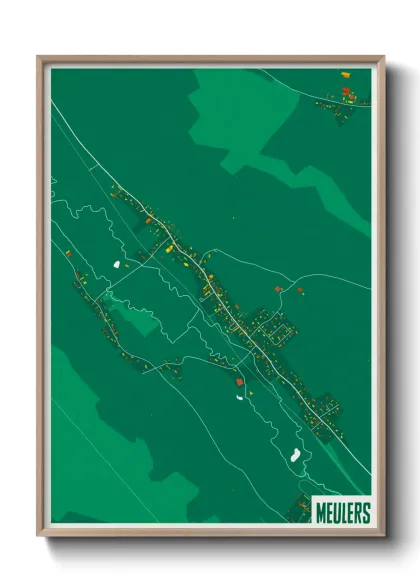 Une affiche de carte sur Meulers