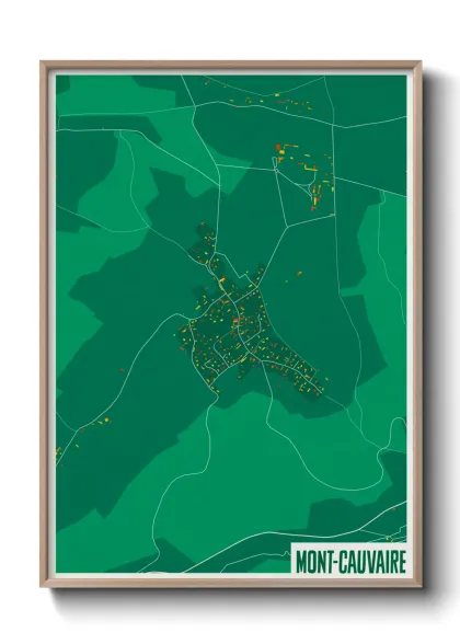 Une affiche de carte sur Mont-Cauvaire