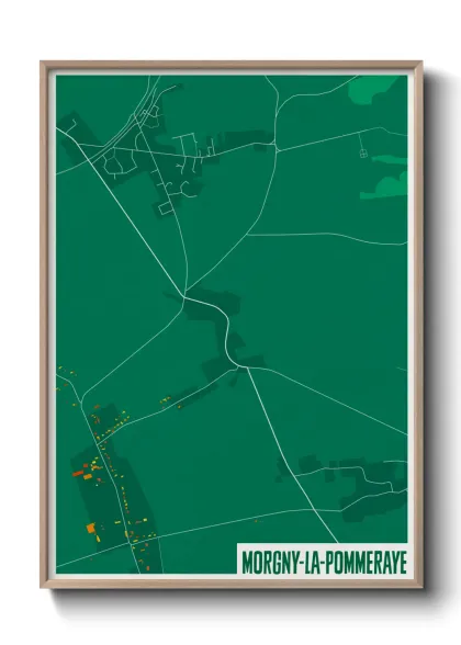 Une affiche de carte sur Morgny-la-Pommeraye