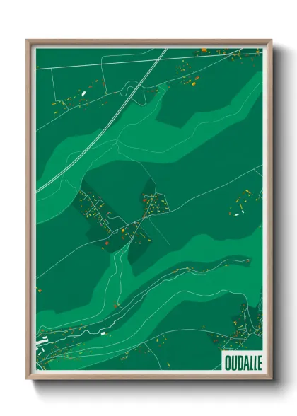Une affiche de carte sur Oudalle