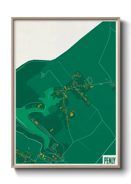 Une affiche de carte sur Penly