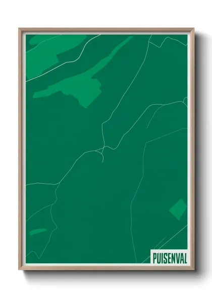 Une affiche de carte sur Puisenval