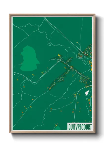 Une affiche de carte sur Quièvrecourt