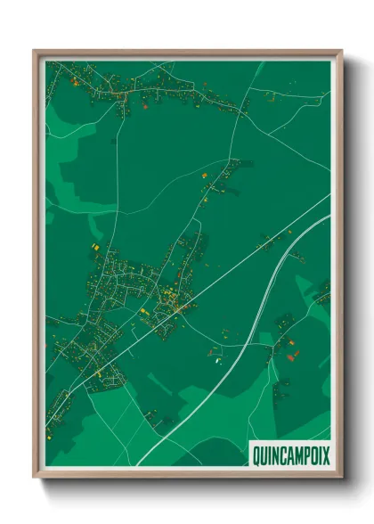 Une affiche de carte sur Quincampoix