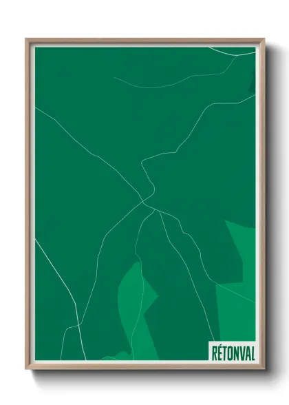 Une affiche de carte sur Rétonval