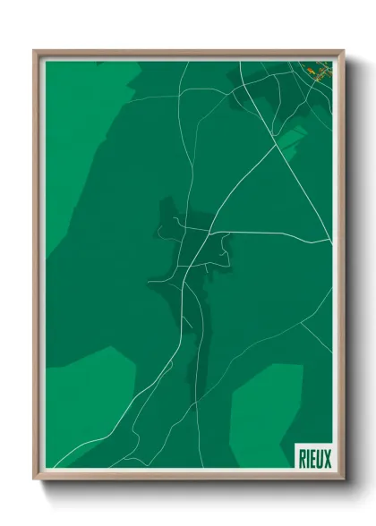 Une affiche de carte sur Rieux