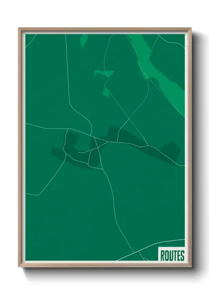 Une affiche de carte sur Routes
