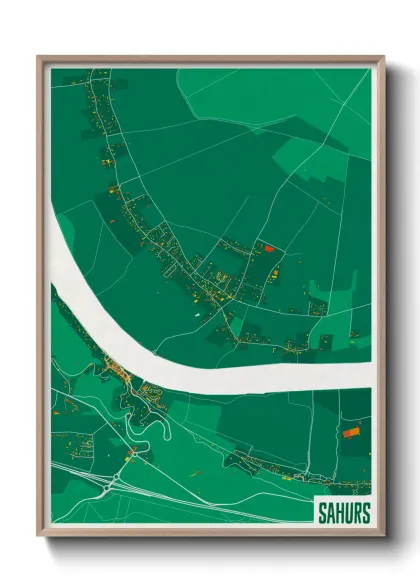 Une affiche de carte sur Sahurs