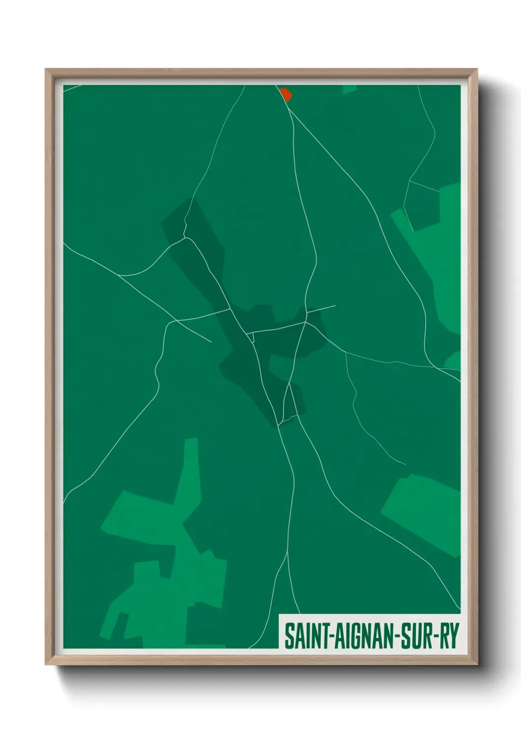 Un poster carte Saint-Aignan-sur-Ry