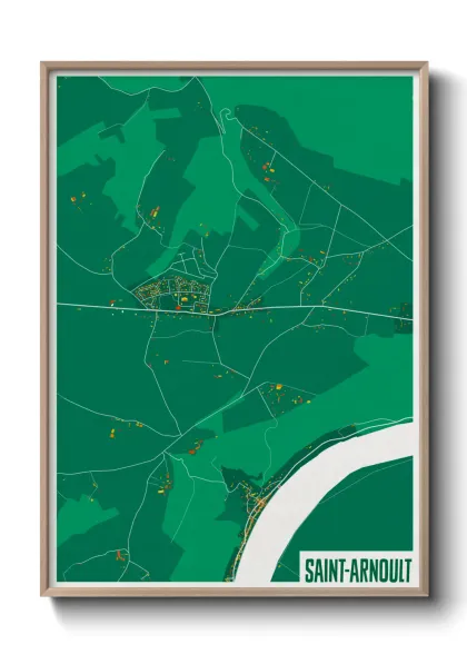 Une affiche de carte sur Saint-Arnoult