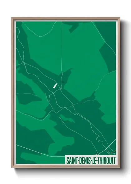 Une affiche de carte sur Saint-Denis-le-Thiboult
