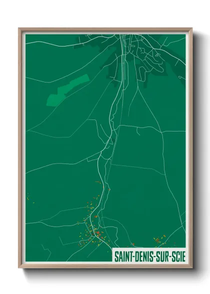 Une affiche de carte sur Saint-Denis-sur-Scie
