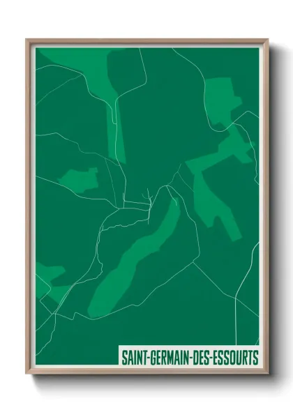 Une affiche de carte sur Saint-Germain-des-Essourts