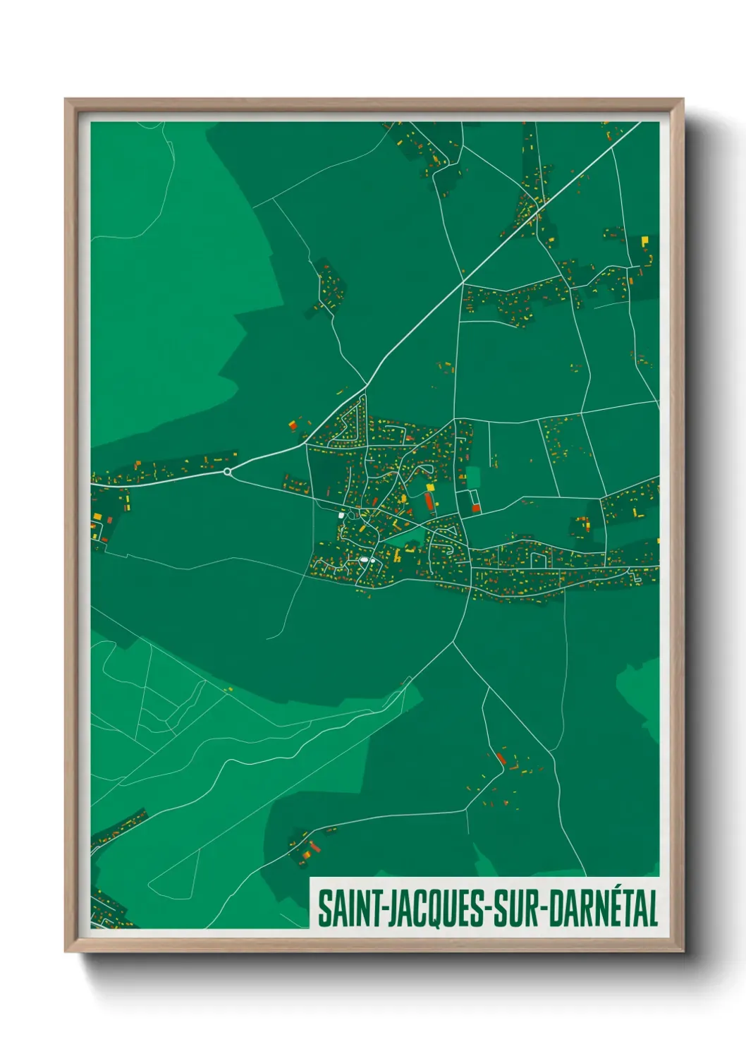 Un poster carte Saint-Jacques-sur-Darnétal