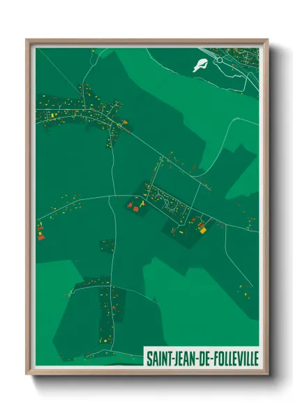 Une affiche de carte sur Saint-Jean-de-Folleville