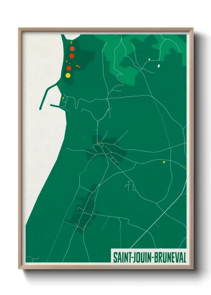 Une affiche de carte sur Saint-Jouin-Bruneval
