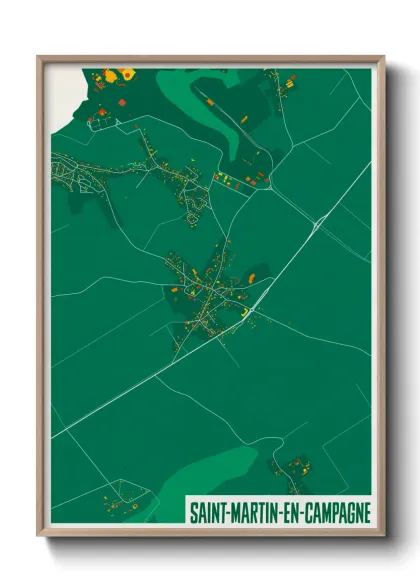 Une affiche de carte sur Saint-Martin-en-Campagne