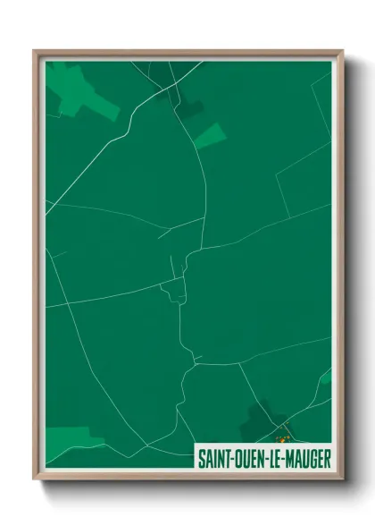 Une affiche de carte sur Saint-Ouen-le-Mauger