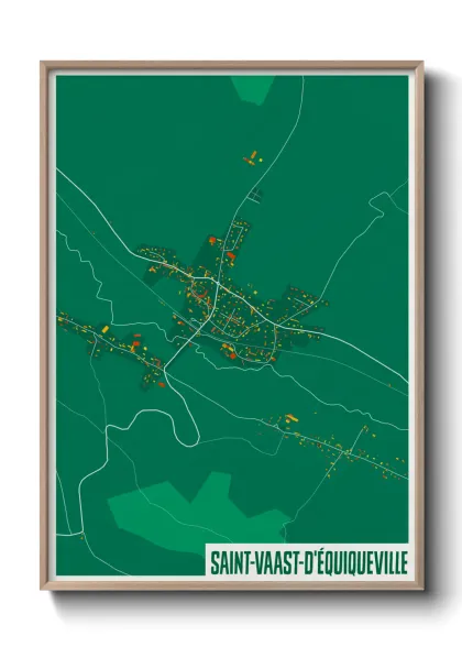 Une affiche de carte sur Saint-Vaast-d'Équiqueville