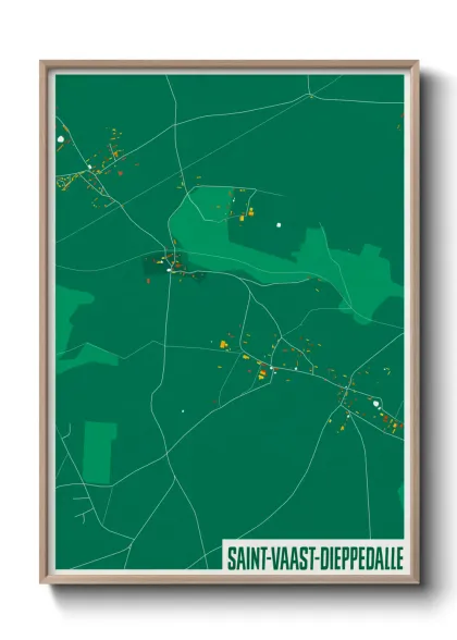 Une affiche de carte sur Saint-Vaast-Dieppedalle