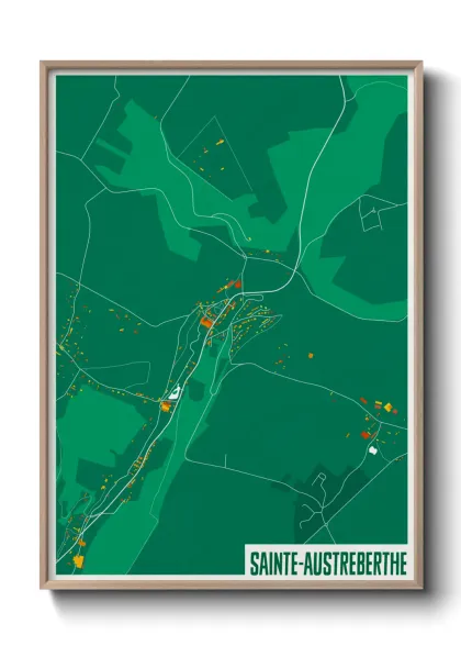 Une affiche de carte sur Sainte-Austreberthe