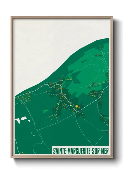 Une affiche de carte sur Sainte-Marguerite-sur-Mer