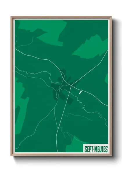 Une affiche de carte sur Sept-Meules