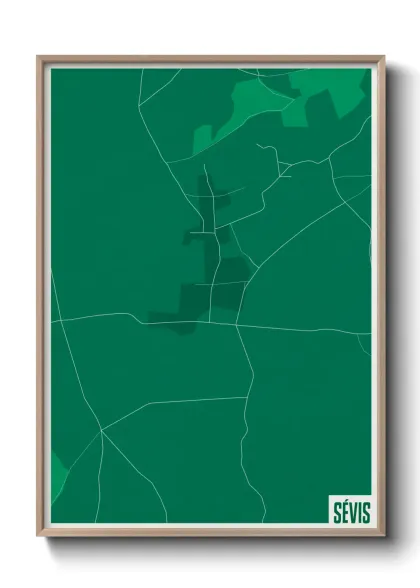Une affiche de carte sur Sévis