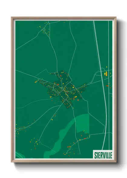 Une affiche de carte sur Sierville