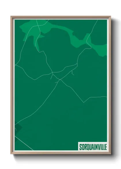 Une affiche de carte sur Sorquainville