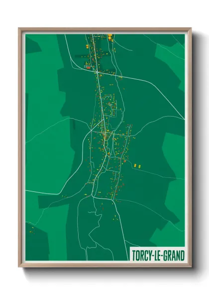 Une affiche de carte sur Torcy-le-Grand