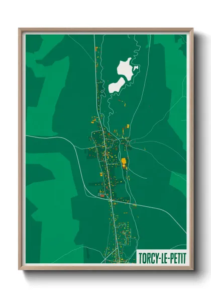 Une affiche de carte sur Torcy-le-Petit