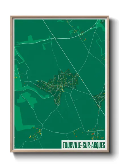 Une affiche de carte sur Tourville-sur-Arques