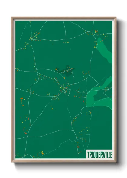 Une affiche de carte sur Triquerville